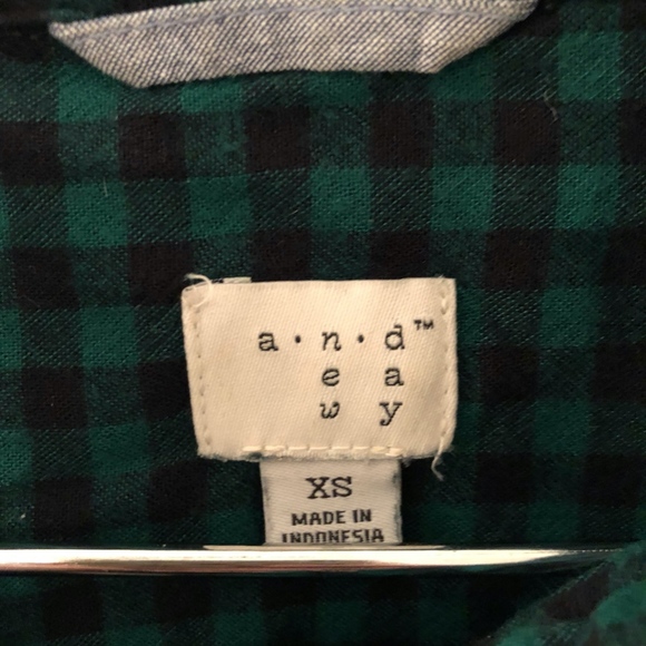 Dark Green Plaid Shirt - Picture 2 of 2